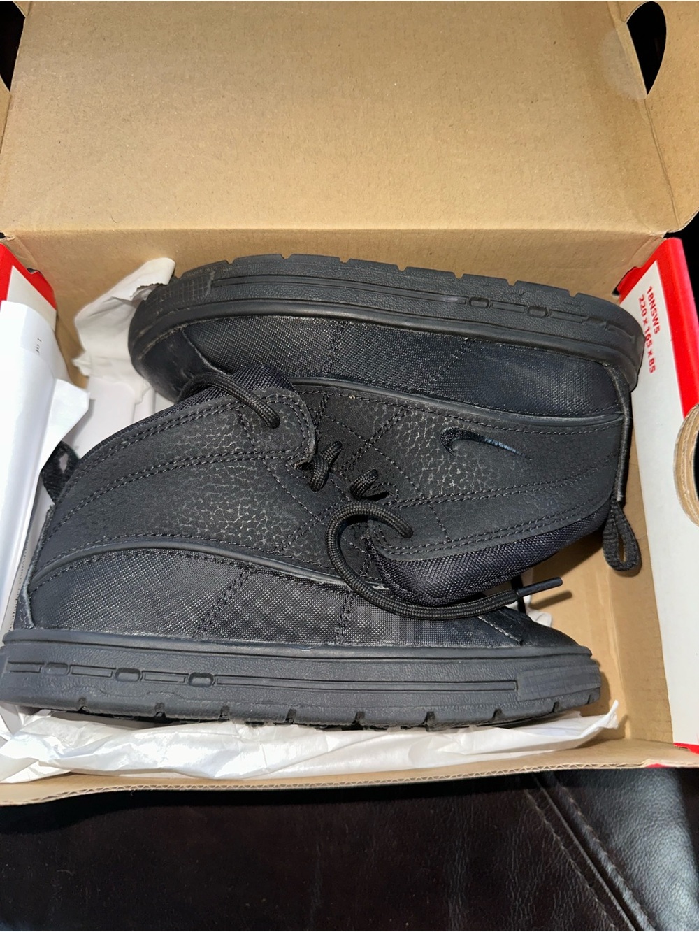 Nike Kids Black High-Top Boots